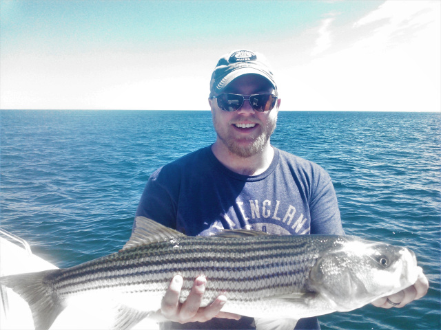 Plum Island striped bass caught by Eric